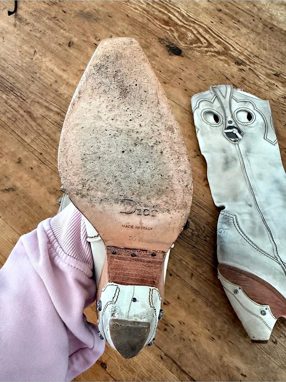 Very rare find - Christian Dior by John Galliano Vintage Western Cowboy Boots - Picture 4 of 4